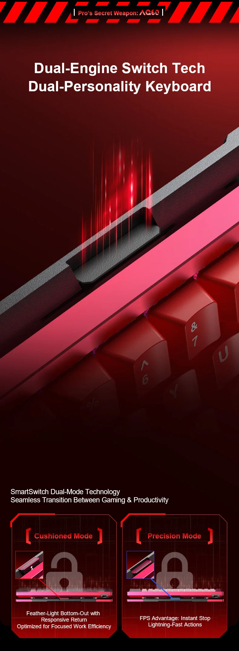 AULA AG60 Pro/MAX Wired Gaming Mechanical Keyboard Custom Full Aluminum High Performance Magnetic Axis for Esports And FPS Games