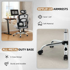 Ergonomic High-Back Mesh Chair Adjustable Headrest Lumbar Support 360° Swivel Rolling Computer Gaming Chairs for Home Office
