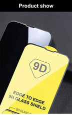 9D Tempered Glass 3-10PCS for iPhone 17/16/15/14/13/12/11 Pro Max,X/XS/XR/14/15/16/17 Air – Anti Fingerprint Screen Protector