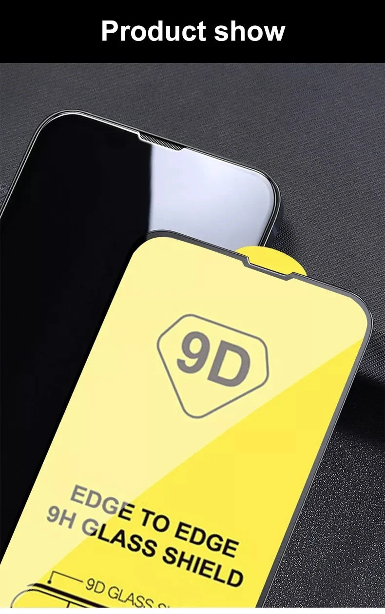 9D Tempered Glass 3-10PCS for iPhone 17/16/15/14/13/12/11 Pro Max,X/XS/XR/14/15/16/17 Air – Anti Fingerprint Screen Protector
