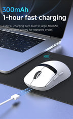 Ajazz AJ139 V2 MC Wireless Gaming Mouse Magnetic Charging Base with Anti Slip Adhesive PAW3311 Sensor Tir Mode Office Mouse