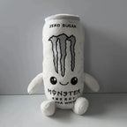 Zero Sugar White Monster Energy Drink Plush Toy Simulation Can Stuffed Ornament Doll Cute Soft Figure Decor Gift for Friend