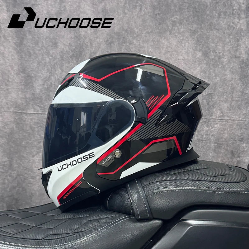 High Quality DOT Motorcycle Helmet Four Seasons Motocross Racing Modular Flip Up Casco Moto Men Women Off Road Helmet Unmasked