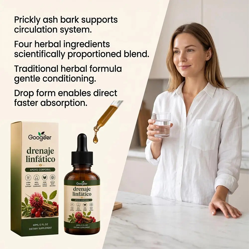60ml Lymphatic Herbal Drops 60ml Natural Plant‑Based Dietary Supplement Body Wellness Support for Daily Body Balance Care