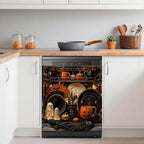 Halloween Dishwasher Magnet Cover Waterproof Appliance Magnetic Panel Reusable Kitchen Decor for Fridge Washer Door