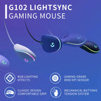 g102 Logitech G102/g203/g402 Logitech G102 Wired Gaming Mouse, Adjustable 200-8000 DPI, Comfort Grip, RGB Backlit for PC Laptops