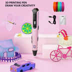 Upgraded 3D Printing Pen 9 Meter Pla Filaments Children S Birthday Christmas and New Year Gifts Three Dimensional Painting Tools