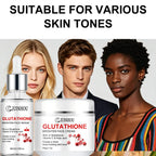 JUINHOU Glutathione Vitamin C Brighten Face Cream and Serum Set Even Skin Tone Niacinamide Anti-Oxidation Radiant Glow Skin
