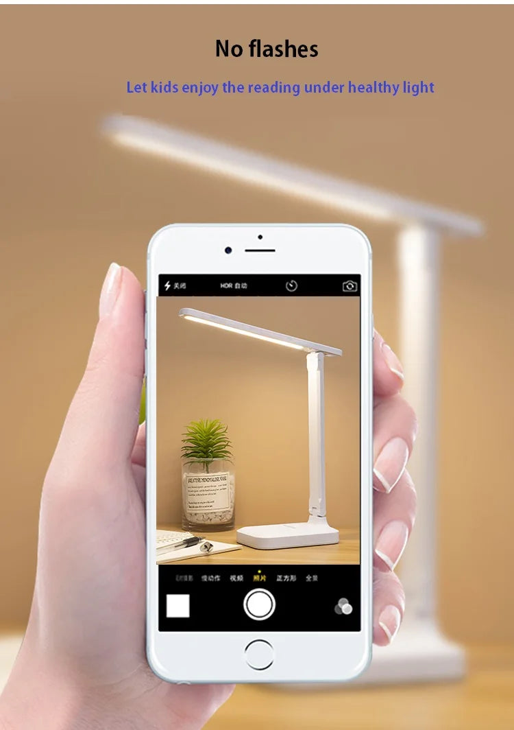 Table Lamp Eyes Protection Touch Dimmable LED Light Student Dormitory Bedroom Reading USB Rechargable Desk Lamp Special Gift