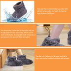 Heated Boots Heated Slippers Heating Pad Boots 1 Pair Thick Easy To Wear Fast Heating 5 Level Temperature for Office