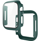 Tempered Glass+Cover For Apple Watch 11 10 9 8 7 46mm 42mm PC Bumper Screen Protector Case iWatch Series 7 6 5 4 SE3 44 40 45mm