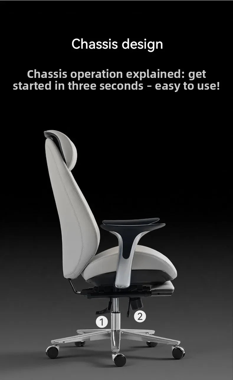 leather boss chair, executive chair, swivel chair, lunch break, carefree computer chair, sedentary and comfortable study home