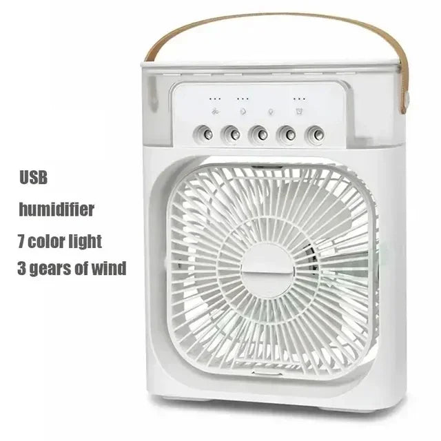 Mini Air Cooler Fan 3-in-1 – Fan, Humidifier & LED Light
