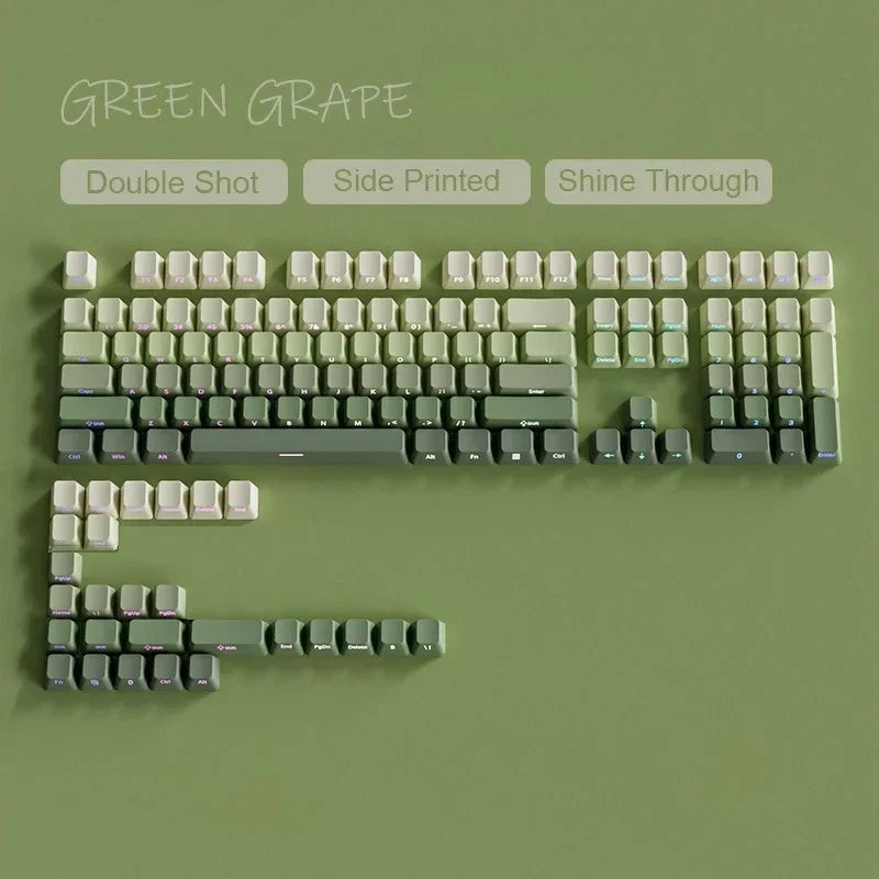 2026 Original Daylight Keycaps PTB Translucent, Side-engraved Oem 135 Keys, Customized To Fit 60/84/98/108 Mechanical Keyboards.