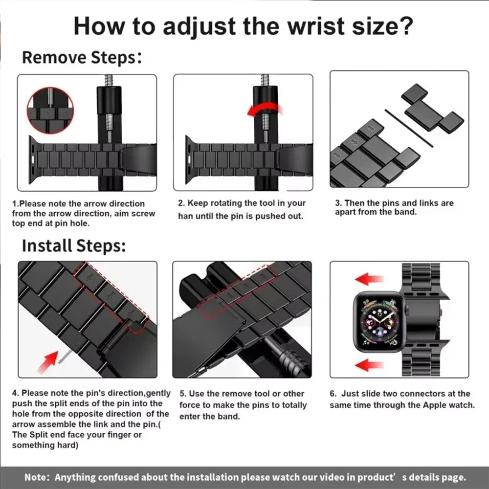 Stainless Steel Strap for Apple Watch Ultra 3/2 Band 46mm 49mm 40mm 44mm 42mm 41mm 45mm Bracelet IWatch Series 11 10 9 8 7 SE 6