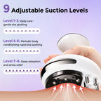 Electric Cupping Gua Sha Massager, 9-Level Suction Lymphatic Drainage Device, Red Light Heat Body Scraper Back Neck Shoulder
