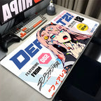 Computer Desk Mat Anime Girl Leather Mouse Pad Kawaii Office Extended Mousepad Gaming Accessories Non-slip HD Printing Carpet