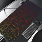 Large Gaming Mouse Pad 90x40 Red Blue Gradient Design Non-Slip Rubber Sewn Edge Gaming Desk Mat Keyboard Gamers and Office Work