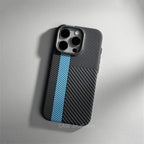 Relief Carbon Fiber Magnetic Case for iPhone 15 Pro Max 16 17 Pro Phone Cover Camera Metal Lens Protective Shell Hard PC Fundas
