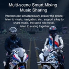 Y20 Pro Motorcycle Helmet Headset Bluetooth 500M Intercom FM Radio Hands-free Call Waterproof Mixing Music Sharing Interphone