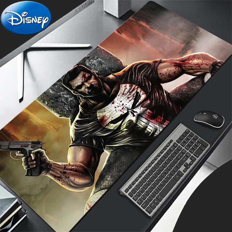 HD Print Anime Mouse Pad Office Computer Gamer Mousepad Laptop P-punisher Keyboard Pad PC Terror Skull Logo Gaming Desk Mice Mat