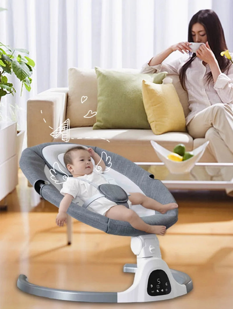 Baby Electric Rocking Chair Cradles Coax Baby  Luxury Electric Swing Shaker Recliner Comfort Chair  0-3 Years Old Baby Bed
