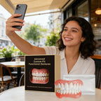 Temporary Teeth Veneers Real Looking Decorative Snap On Teeth Covers Temporary Beauty Teeth Accessory for Daily Makeup Party Photo Use