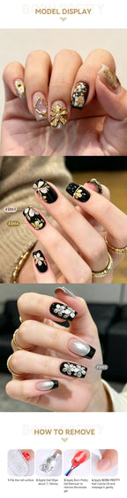 BORN PRETTY 5ml 3D Metal Painting Gel Embossed Nail Gel Polish Plaster Texture Drawing Carving Gel Nail Art Manicure Supplies