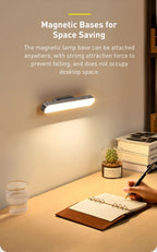 Baseus Desk Light Magnetic Hanging Table Lamp Rechargeable LED Stepless Dimming Desk Lamp Read Study Work Eye Protection Light