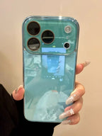 Luxury ice-Tempered Glass Camera Case For iPhone 18 17 16 15 14 13 12 11 Pro Max Plating Candy Armor Shockproof Glossy Cover