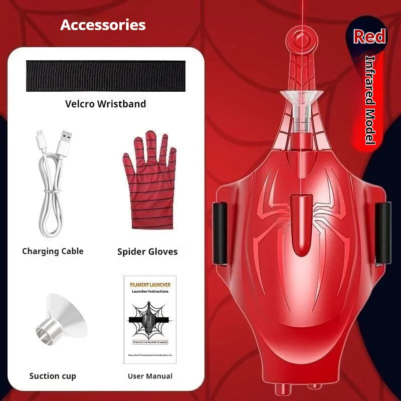 Spider Web Shooters Silk Cobweb Launcher Web Shooter Action Figure Manga Cosplay Accessories Gloves Toys Shoots Spiderwebs Gift