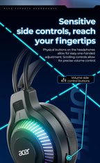 RGB Cool Lighting Wired Earphones Low Latency Headphones with Mic Breathable Comfortable Earbuds Surround Sound Effects for Game