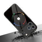 Colorful Halo For Apple Pattern Tempered Glass Phone Case For iPhone 18 17 16 15 14 13 12 11 Pro Max 17 Air 7 8 Plus XR X Cover