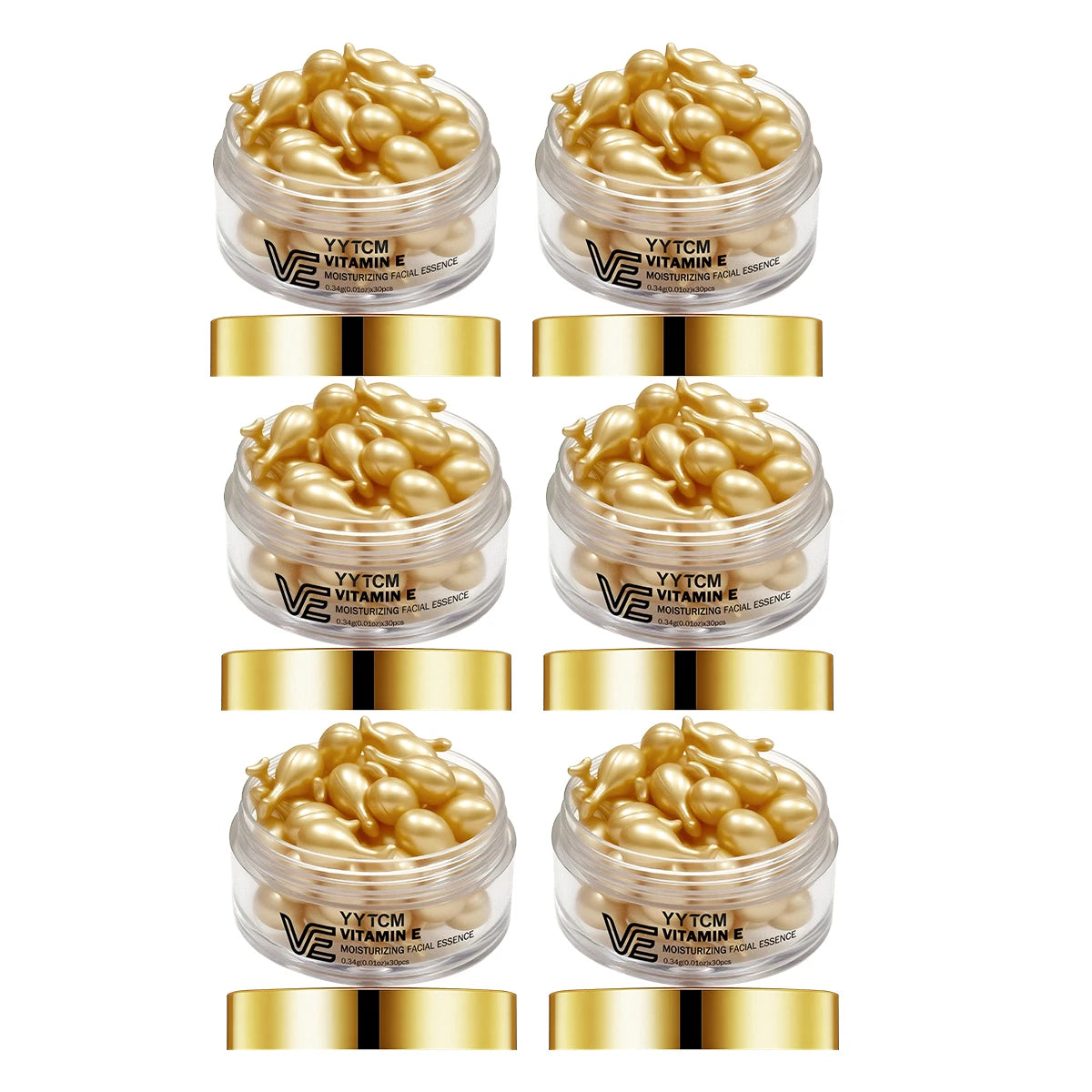 Vitamin E Facial Hydrating and Moisturizing Essence, Deep Moisturizing and Anti-Aging Capsule Essence 0.34Gx30 Capsules