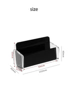 Black&Clear Acrylic Business Card Holder For Desk Plastic Business Cards Display Holders Stand Name Cards Organizer Card Shelf