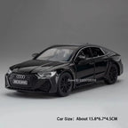1:32 RS7 Sportback Miniature Model Toy Cars Alloy Diecast 6 Doors Opened with Pull Back Rubber Tires Ornament Vehicle Toys Gifts
