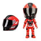 1:12 Scale Motorcycle Rider Model with Articulated Joints High-Detail Alloy and Plastic Diecast Collectible Figure for Display
