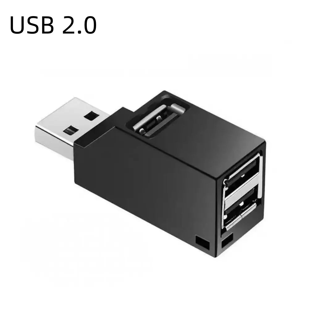 1Pcs USB 3.0 Adapter HUB Mini Splitter Box 1 to 3 Ports High Hi-Speed USB 2.0 Extender  For PC Laptop U Disk Card Reader