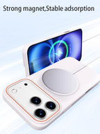 Luxury For Magsafe Silicone Phone Case For iPhone 11 12 13 14 15 16 17 18 Pro Max Magnetic Wireless Charging Back Case Cover