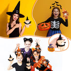 Halloween Plush Bear Small Stuffed Bear Bulks with Witch Hats, Pumpkin for Halloween Party Favor Gifts Goodie Bag Filler Rewards