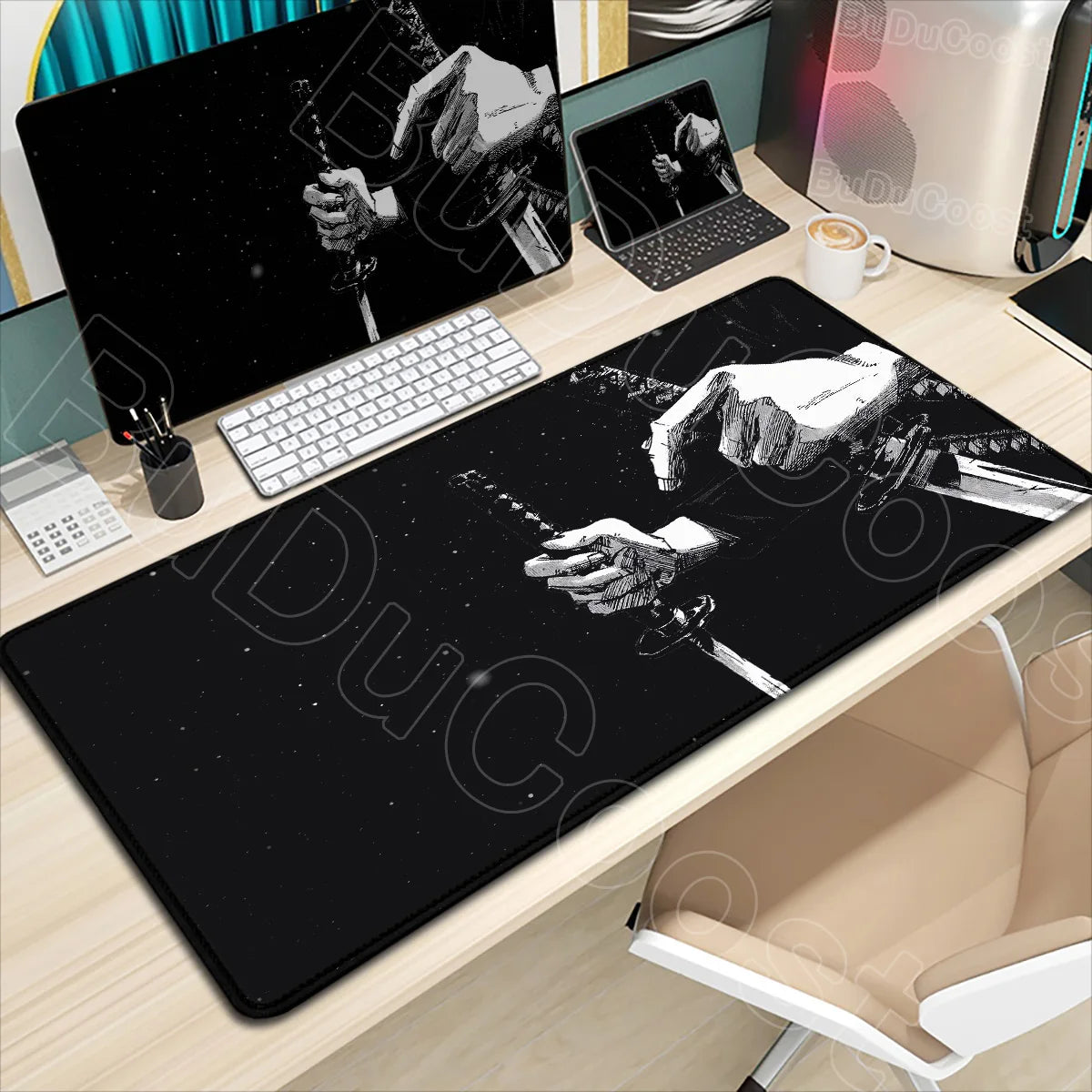 New HD Printing Miyamoto Musashi Vagabond Manga Mousepad Large Gaming Compute XXL PC Keyboard Mouse Mat Non-slip Rubber Desk Mat