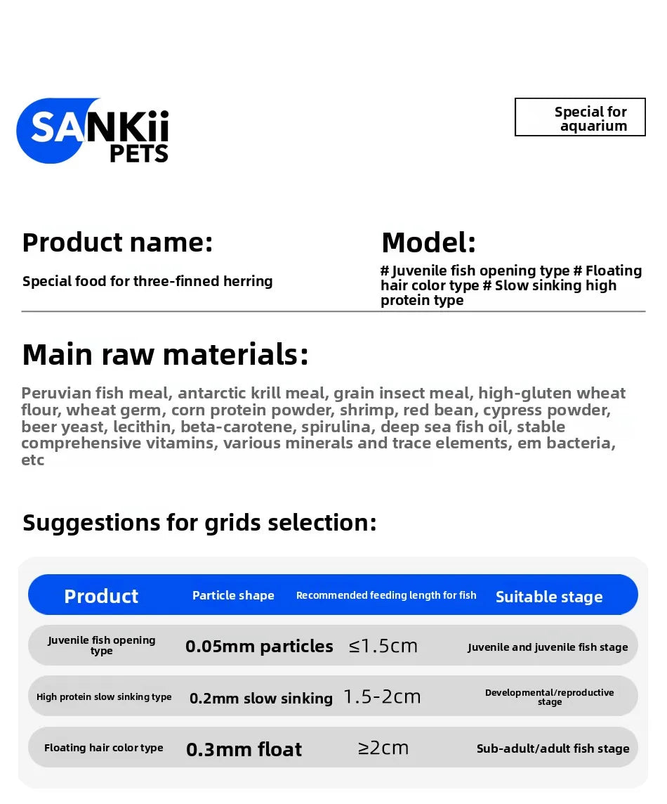 SANKii Floating Micro Pellets for Medaka, High Protein Food to Enhance Color for Viewing from Above - For Fry & Adult