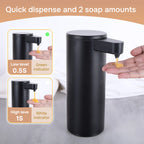  Automatic Soap Dispenser Stainless Touchless Rechargeable Hand Sanitizer Shampoo Detergent Dispenser for Kitchen Bathroom Toil