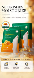 Vitamin E Foot Mask Manuka Honey Nourishing Long-lasting Moisturizing Hydrating Exfoliating Remove Dead Skin Foot Skin Care