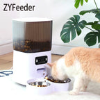 5L Pet Feeder with Camera Automatic Cat Feeder Smart Dog Food Dispenser WiFi Timing Stainless Steel Feeding Bowl（No 5V 2A Plug）