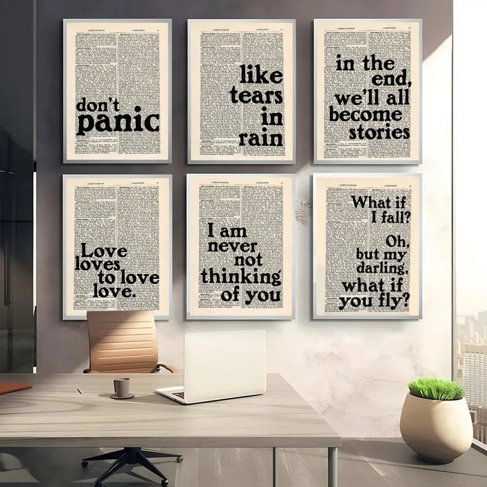 Motivational Quotes Success Poster Stickers Mural Painting Self-Adhesive Wall Decals for Bedroom Living Room Home HD Decor Gift