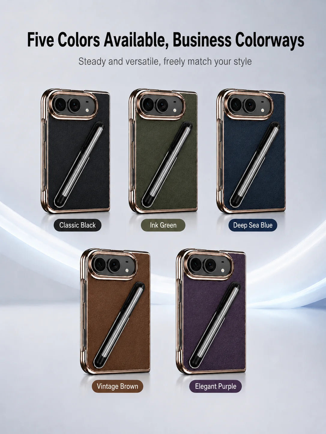 For Apple iPhone Duo case, delicate electroplated edges paired with a finely textured back panel, pen groove design