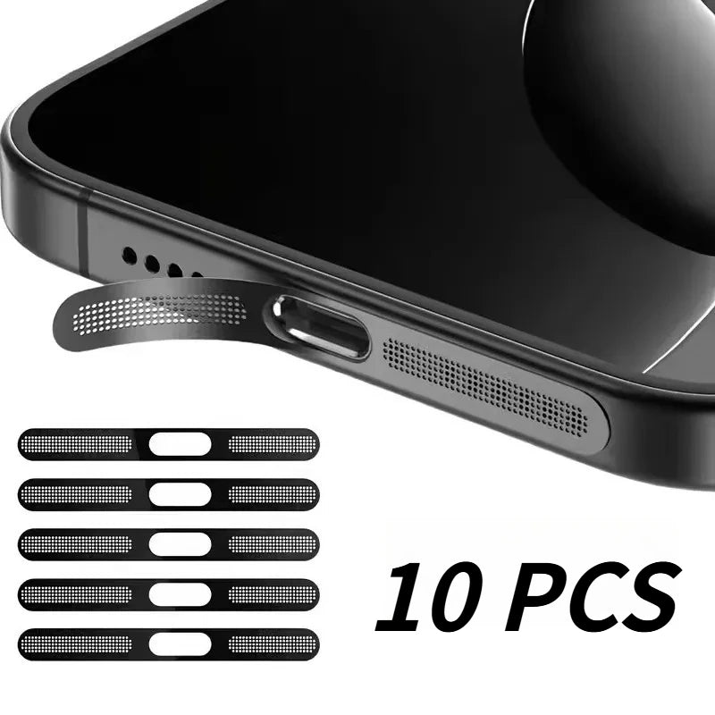 10Pcs Metal Dustproof Net Sticker For iPhone 16 Pro 15 14 13 12 Series Earpiece Speaker Hole Anti-dust Mesh Protector Compatible