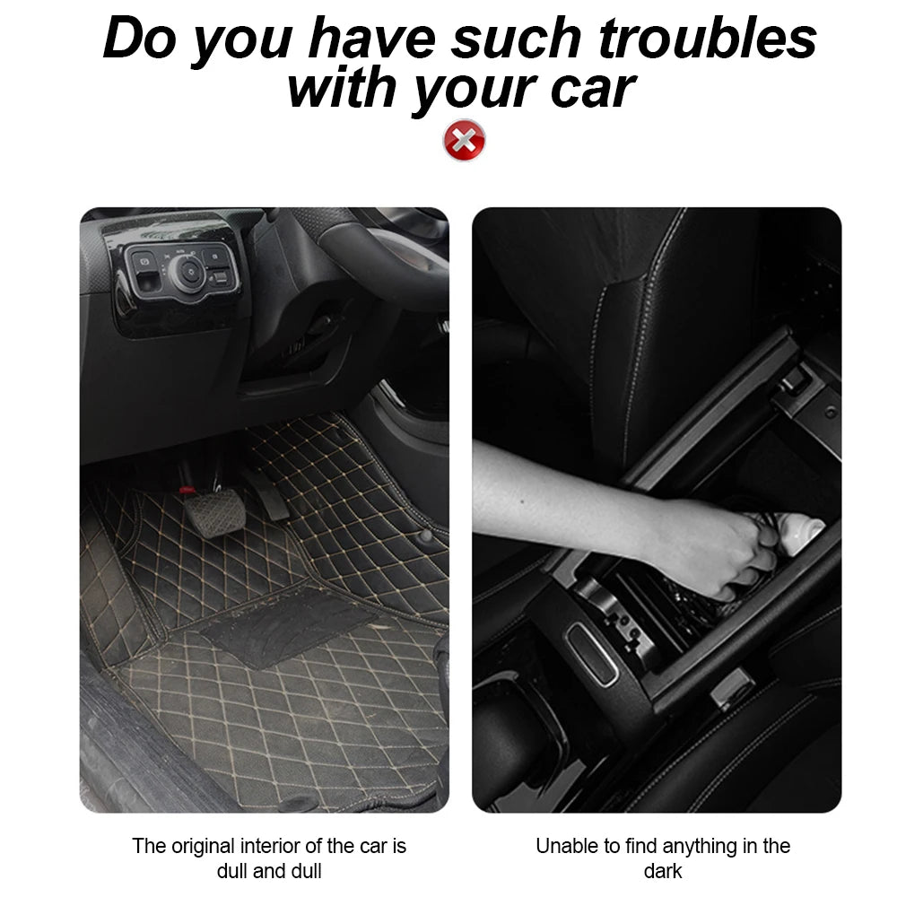 1 PC Multi Color Car Light Wireless LED Touch Light Roof Light Sensor Read Lamp Mini USB Charging Light Car Interior Accessories