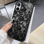 For iPhone 18 17 16 15 14 13 12 11 Pro Max Plus Case Exquisite Lace Pattern Silicone Cover For iPhone Air 16E XS X XR Soft Funda